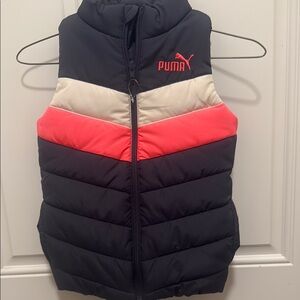 Puma Kids Puffer Vest - Black and Red